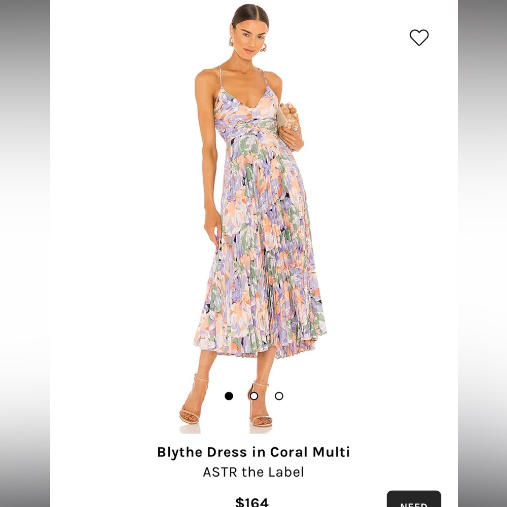 ASTR Blythe Dress in Coral Multi